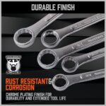 HORUSDY 26-Piece Durable Combination Wrench Set with Roll-up Pouch, Open End Wrench Set for General Household, Garage, Auto Repairs, SAE 1/4” - 1” and Metric 8mm - 24mm - Image 5