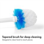 OXO Good Grips Compact Toilet Brush & Canister, Toilet Bowl Brush and Holder with Automatic Canister Door, Bathroom and Small Spaces Cleaning Supplies Essential - Image 4