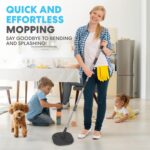 SIMPLI-MAGIC 360° Square Spin Mop and Bucket System – Dual Compartment, Separate Clean & Dirty Water – 3 High-Absorbent Microfiber Washable Heads – All Types Floor Cleaning - Image 5