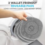 SIMPLI-MAGIC 360° Square Spin Mop and Bucket System – Dual Compartment, Separate Clean & Dirty Water – 3 High-Absorbent Microfiber Washable Heads – All Types Floor Cleaning - Image 6