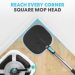 SIMPLI-MAGIC 360° Square Spin Mop and Bucket System – Dual Compartment, Separate Clean & Dirty Water – 3 High-Absorbent Microfiber Washable Heads – All Types Floor Cleaning - Image 8