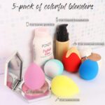 BEAKEY Makeup Sponge Set 5 Pack Micro Porous Low Absorption Soft Latex Free Foundation Beauty Sponges & Blenders for Powder Cream, Stocking Stuffers for Women - Image 8