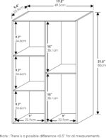 Furinno LUDER Book Shelf, 5-Cube Bookshelf, Reversible Bookcase, 9.4" x 19.5" x 31.5", for Living Room, Bedroom, Home Office, White - Image 4