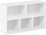 Furinno LUDER Book Shelf, 5-Cube Bookshelf, Reversible Bookcase, 9.4" x 19.5" x 31.5", for Living Room, Bedroom, Home Office, White - Image 8