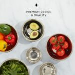 JoyJolt Stainless Steel Mixing Bowl Set - 6 Piece Nesting Bowls, 5qt to 0.5qt, Ideal for Kitchen, Cooking, Baking and Storage - Image 4