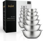 JoyJolt Stainless Steel Mixing Bowl Set - 6 Piece Nesting Bowls, 5qt to 0.5qt, Ideal for Kitchen, Cooking, Baking and Storage - Image 7