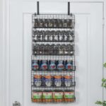 JKsmart 6-Tier Spice Rack Organizer with Door Hook, Wall Mounted & Over the Door Spice Racks for Kitchen Pantry Door Cabinet, Two Size, Large Capacity, Black - Image 10