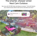 Google Nest Cam Outdoor (Wired, 2nd Gen) - Security Camera with 2K Video and Gemini, Night Vision, 2-Way Audio - Works with Google Home - 2025 Model - Snow - Image 4