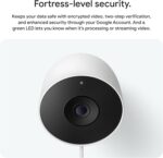 Google Nest Cam Outdoor (Wired, 2nd Gen) - Security Camera with 2K Video and Gemini, Night Vision, 2-Way Audio - Works with Google Home - 2025 Model - Snow - Image 12