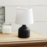 Simple Designs LT2080-BLK Mini Bocksbeutal Concrete Table Lamp, Black - Image 7