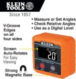 Klein Tools 935DAG Digital Electronic Level and Angle Gauge, Measures 0 - 90 and 0 - 180 Degree Ranges, Measures and Sets Angles - Image 3