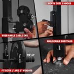 Mikolo Folding Squat Rack, Wall Mounted Power Rack with Cable Crossover Machine & LAT Pull Down, Functional Trainer with 5 Adjustable Function Modes, for Home Gym and Space Saving - Image 9