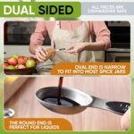 Spring Chef Magnetic Measuring Cups & Spoons Set, Patented, Strong N45 Magnets, Heavy Duty Stainless Steel Fits in Spice Jars for Baking & Cooking, BPA Free, Round Set of 15 with Leveler, Black - Image 8