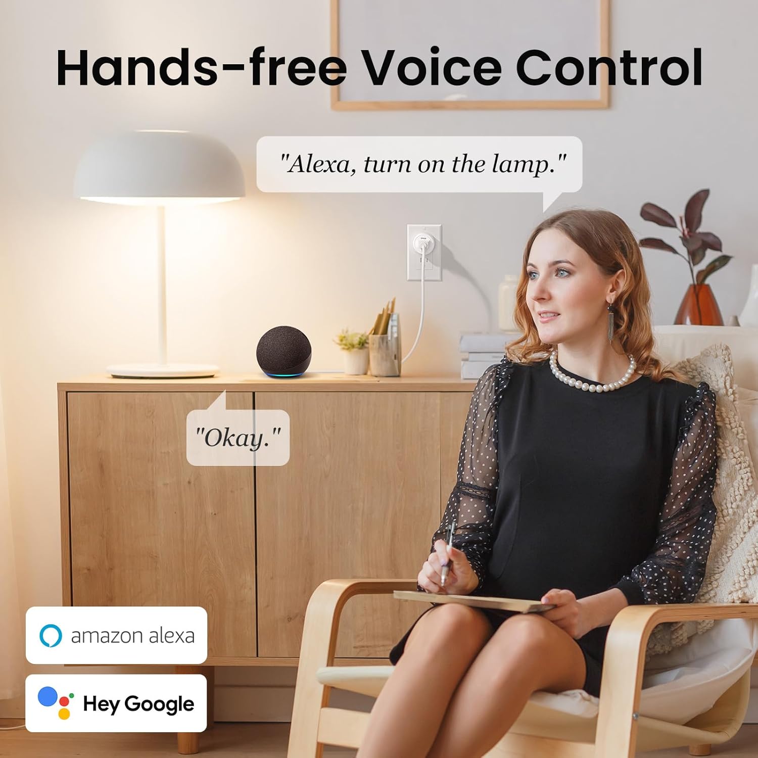 GHome Smart Plug Mini, WiFi Smart Outlet Plug Works with Alexa and Google Home, Timer Outlet with APP Control, 2.4GHz Network Only, No Hub Required, ETL FCC Listed (4 Pack), White - Image 3