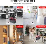 360° Spin Mop and Bucket Set Cleaning System,Mop and Bucket with Wringer Set for Home,Wet Dust Mop for Floor Cleaning with 4 Mop Heads - Image 8