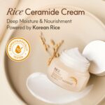 The Face Shop Rice Ceramide Cream, Hydrating Face Moisturizer, for Dry & Combination Skin, Lightweight, Fast-absorbing, 1.69 fl. oz. - Image 3