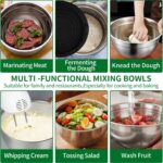 Mixing Bowls Set, 27PCS Stainless Steel Mixing Bowl with Lid Set, Large Nesting Bowls 7, 4.5, 3, 2.5, 2, 1.5QT, Measuring Cups and Spoons Baking Utensils Metal Bowl for Kitchen Prep - Image 8