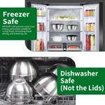 Mixing Bowls Set, 27PCS Stainless Steel Mixing Bowl with Lid Set, Large Nesting Bowls 7, 4.5, 3, 2.5, 2, 1.5QT, Measuring Cups and Spoons Baking Utensils Metal Bowl for Kitchen Prep - Image 9