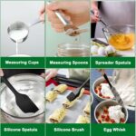 Mixing Bowls Set, 27PCS Stainless Steel Mixing Bowl with Lid Set, Large Nesting Bowls 7, 4.5, 3, 2.5, 2, 1.5QT, Measuring Cups and Spoons Baking Utensils Metal Bowl for Kitchen Prep - Image 10