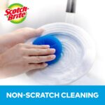 Scotch-Brite Non-Scratch Plastic Scrubbing Pads, Cleans Dishes Without Scratching, 3 Scrubbing Pads - Image 4