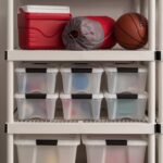 IRIS USA 13 Qt Stackable Plastic Storage Bins with Lids, 6 Pack - BPA-Free, Made in USA - Discreet Organizing Solution, Latches, Durable Nestable Containers, Secure Pull Handle - Pearl - Image 7