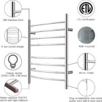 HEATGENE Towel Warmer 8 Bar Plug-in Curved Bath Towel Heater Towel Warmer for Bathroom Plug-in Drying Rack Mirror Polish - Image 4