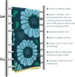 HEATGENE Towel Warmer 8 Bar Plug-in Curved Bath Towel Heater Towel Warmer for Bathroom Plug-in Drying Rack Mirror Polish - Image 5