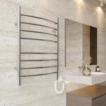 HEATGENE Towel Warmer 8 Bar Plug-in Curved Bath Towel Heater Towel Warmer for Bathroom Plug-in Drying Rack Mirror Polish - Image 8