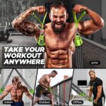 Resistance Bands, Heavy Duty Exercise Bands for Working Out, Workout Bands with Handles, Stretch Band for Men, Fitness Bands for Home Workouts, Muscle Training, Strength, Slim, Yoga - Image 7