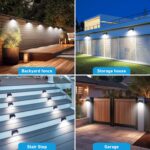 [6 Packs] Solar Lights Outdoor Motion Sensor Solar Security Lights Waterproof with 3 Lighting Modes Solar Powered Wall Lights Outside for Garden Fence Yard Deck - Image 7