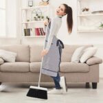 2-in-1 Sweeping Broom and Dustpan Combo Set-with Garbage Bags - Long Handle Brush with Upright Stand for Home, Office, School Accessory for Kitchen, Dorms, Bathroom- Cleaning Tool Kit (White) - Image 9