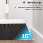 2-in-1 Sweeping Broom and Dustpan Combo Set-with Garbage Bags - Long Handle Brush with Upright Stand for Home, Office, School Accessory for Kitchen, Dorms, Bathroom- Cleaning Tool Kit (White) - Image 10