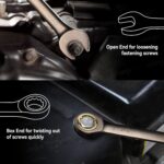 DISEN 26 Piece Ratcheting Wrenches Set 90 Teeth, Combination Wrenches Set Metric 6MM-19MM and SAE 1/4 Inch-13/16 Inch, Cr-V Steel, Ratchet Set Nickel Plating with Organizer Visit the Store - Image 5