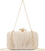 Freie Liebe Clutch Purses for Women Evening Bag Pleated Clutch Bag with Chain for Wedding Party - Image 6