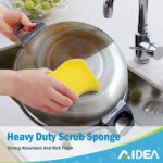 AIDEA Sponges Kitchen, 24 Pack Heavy Duty Dish Sponge, Cleaning Dish Scrubber Sponge for Home and Kitchen, Stink-Free Cleaning Supplies for Pots, Pans - Image 6