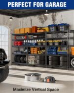 WORKPRO 5-Layer Heavy Duty Metal Storage Rack, 48”W x 24”D x 72”H, Adjustable Shelving Unit with 4000 lbs Total Load Capacity, for Garage, Kitchen, Bathroom, Warehouse - Image 7