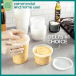 JoyServe Deli Food Storage Containers with Lids - (48 Sets) 24-32 Oz Quart Size & 24-16 Oz Pint Size Plastic Airtight Takeout Meal Prep Storage, BPA-Free, Dishwasher, Microwave Safe - Image 6