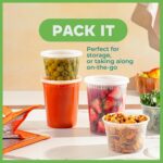 JoyServe Deli Food Storage Containers with Lids - (48 Sets) 24-32 Oz Quart Size & 24-16 Oz Pint Size Plastic Airtight Takeout Meal Prep Storage, BPA-Free, Dishwasher, Microwave Safe - Image 7