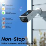 Cameras for Home Security-2.4GHz Wireless Security Camera Outdoor with AI Motion Detection & Siren, Non-Stop Solar Powered Charging, 2K Color Night Vision, SD/Cloud Storage, Waterproof, S1 4P - Image 3