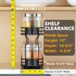 SpaceAid Pull Out Spice Rack Organizer for Cabinet, Heavy Duty Slide Out Seasoning Kitchen Organizer, Cabinet Organizer, with Labels, 4.5" W x10.75 D x8.5 H, 1 Drawer 2-Tier - Image 6