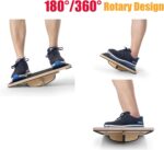 Adult Professional Wooden Balance Board - 350 lbs Non-Slip Balance Board Design, Suitable for Physical Therapy and Under-Desk Use, 2 Simple Setup Methods, Durable and Stable Wooden Board - Image 3