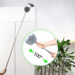 BOOMJOY Microfiber Feather Duster with Extendable Pole and Bendable Head, 100" Telescoping Duster for Cleaning Ceiling, Fan, Furniture - Image 3
