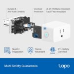 TP-Link Tapo Smart Plug Mini, Matter Compatible, Compatible with Alexa, Google Home & Samsung SmartThings, Energy Monitoring, 15A, UL Certified, 2.4G Wi-Fi Only, Tapo P110M(4-Pack) - Image 11