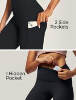 IUGA High Waist Yoga Pants with Pockets, Leggings for Women Tummy Control, Workout Leggings for Women 4 Way Stretch - Image 4