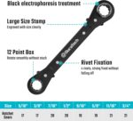 DURATECH 4-in-1 Reversible Ratcheting Wrench Set, Double Box End Wrench Set, 2-Piece, 5/16", 3/8", 7/16", 1/2", 9/16", 5/8", 11/16", 3/4", SAE - Image 5