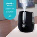 Homedics TotalComfort Plus Humidifier – Large Air Humidifiers for Bedroom, Plants – Top-Fill 5.3L Water Tank with Cool and Warm Mist, Essential Oil Pads, Colored Night-Light, Black - Image 3