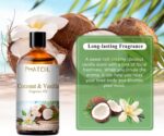 PHATOIL 3.38FL.OZ Coconut & Vanilla Fragrance Oils for Aromatherapy, Essential Oils for Diffusers for Home, Perfect for Diffuser, Yoga, DIY Candle and Soap Making - 100ml - Image 6