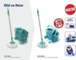 Leifheit Clean Twist Spin Mop and Bucket Set with Rollers | Telescopic Handle, 360° Joint, Spin-Dry System | Easy Glide Wheels | Blue - Image 8