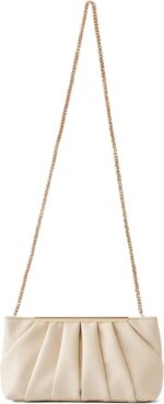 Clutch Purse Dressy Pleated Formal Evening Bag Simple Classy Handbag for Women - Image 6