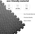 Home Gym Mat, Puzzle Exercise Mat, EVA Interlocking Foam Floor Tiles for Home Workout Equipment and Kids' Play Areas - Black, 24 in x 24 in x ½ in - 16 Tiles (Black, 16 Pack, 64 SQ FT) - Image 5